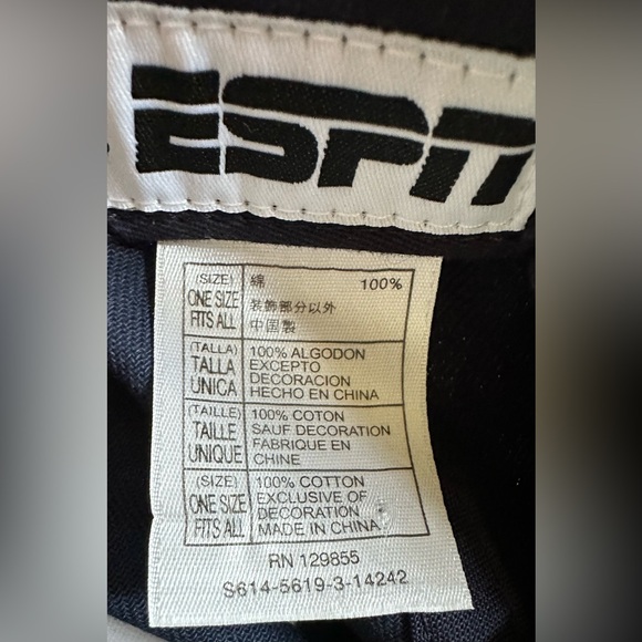 ESPN Sports Center Navy and Red Ball Cap Baseball Hat. Adjustable Back. One size - Picture 5 of 5